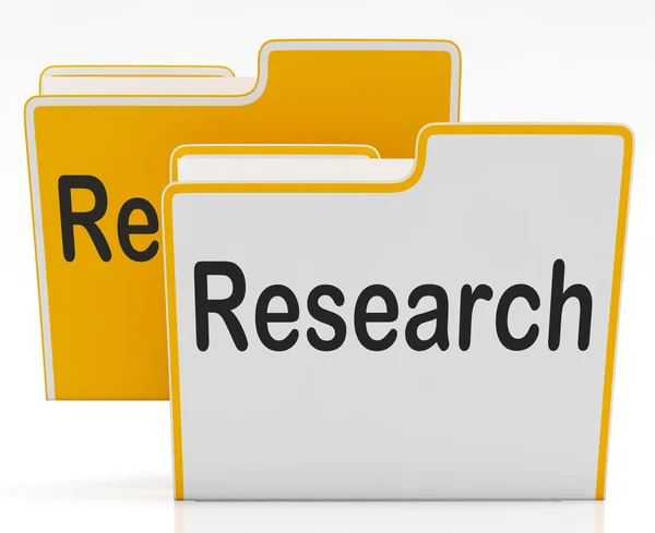 Research Files Represents Gathering Data And Study — Stock Photo, Image