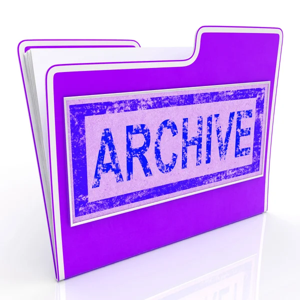 Arşiv dosyası organize klasör ve belge gösterir — Stok fotoğraf
