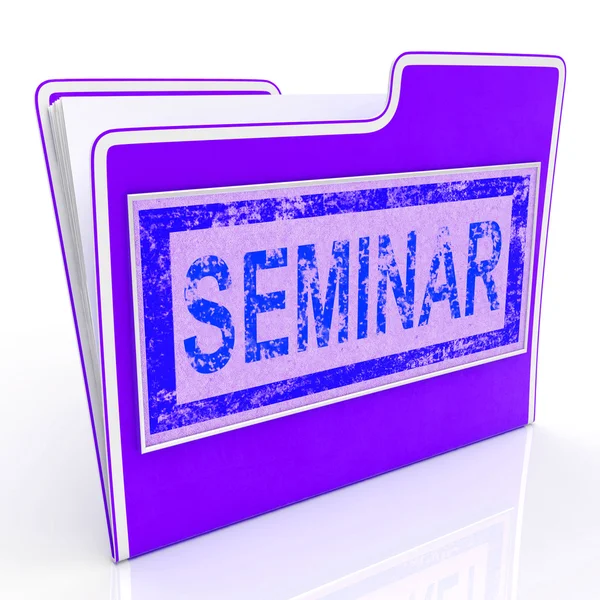 File Seminar Shows Speaker Forums And Document — Stock Photo, Image