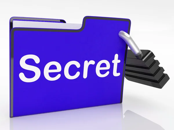 Arquivo secreto mostra correspondência de criptografia e não autorizado — Fotografia de Stock