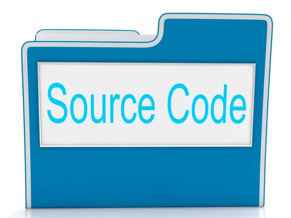 Zdrojový kód ukazuje pořadač dokumentů a složek — Stock fotografie