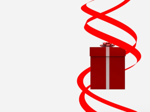 Geschenkbox Copyspace zeigt Gruß und Paket geben — Stockfoto