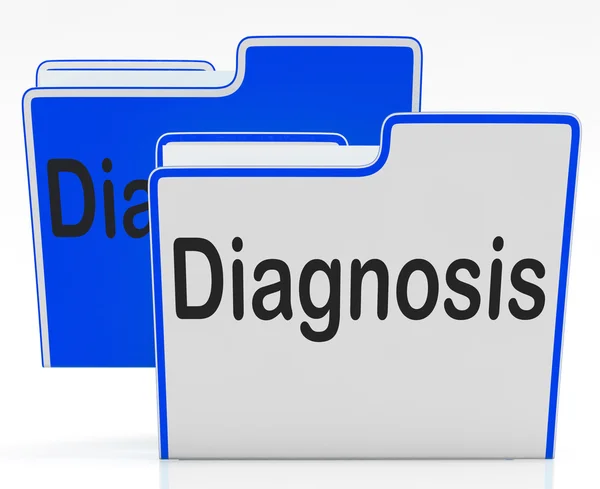 La diagnosi dei file indica salute malato e legante — Foto Stock