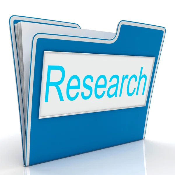 Research File Indicates Gathering Data And Studies — Stock Photo, Image