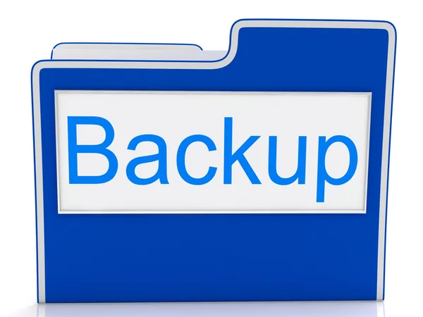 Back-up bestand vertegenwoordigt data-archivering en archieven — Stockfoto