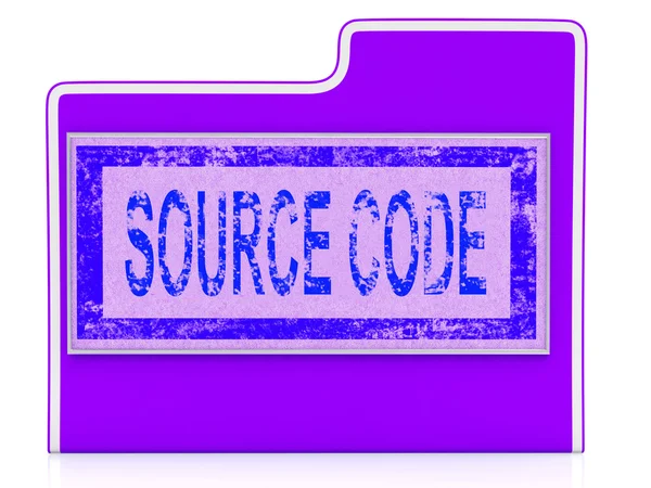 Forrás kód jelzi, hogy szervezett felügyeleti és számítógép — Stock Fotó