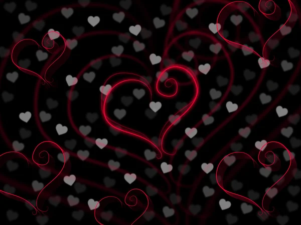 Background Heart Means Valentine Day And Backdrop — Stock Photo, Image
