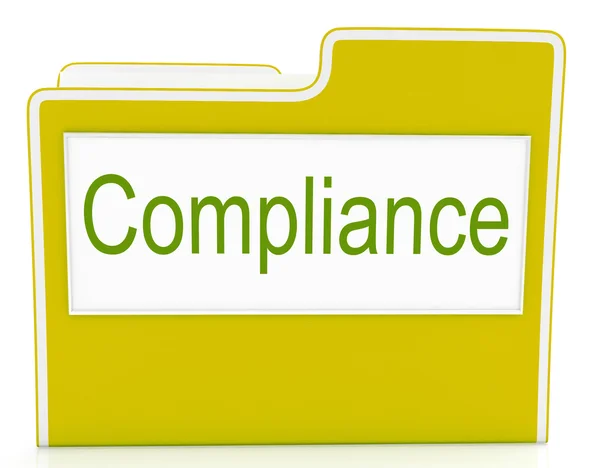 File Compliance Means Agree To And Rules — Stock Photo, Image