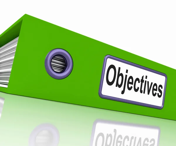 Objectives File Means Correspondence Business And Intent — Stock Photo, Image