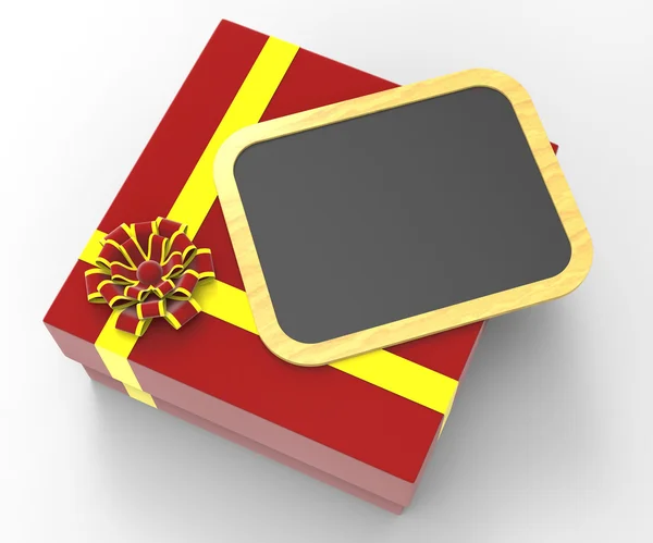 Gift Tag Indicates Blank Space And Copy-Space — Stock Photo, Image