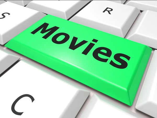 Online Movies Means World Wide Web And Film — Stock Photo, Image