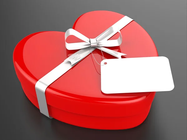 Gift Tag Represents Valentine Day And Card — Stock Photo, Image