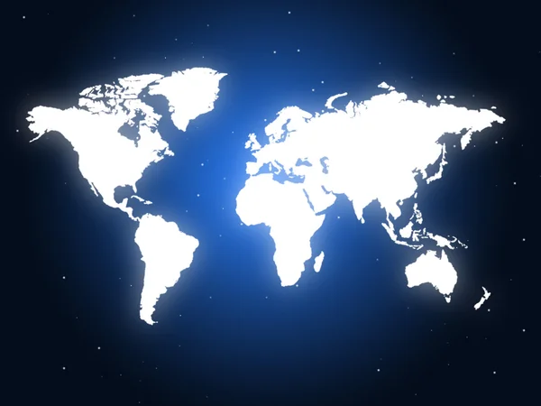 Blue world steht für globales Design und Globalisierung — Stockfoto