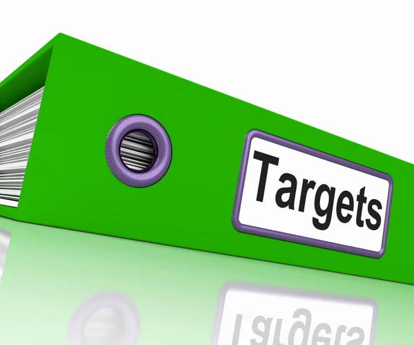 Targets File Represents Aiming Folder And Document — Stock Photo, Image