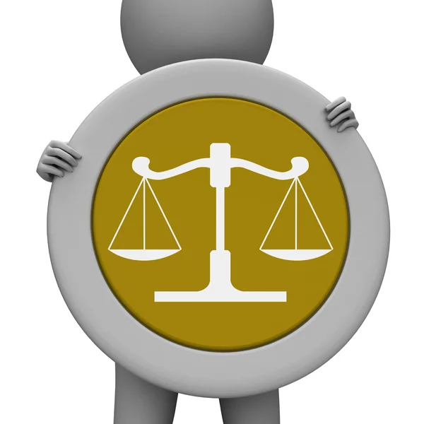 Balance Scales Means Jury Court And Balanced — Stock Photo, Image