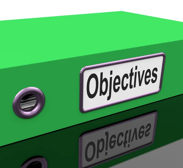File Objectives Means Goals Mission And Plan — Stock Photo, Image