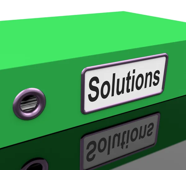 Solutions Solution Indicates Goal Resolution And Resolve — Zdjęcie stockowe