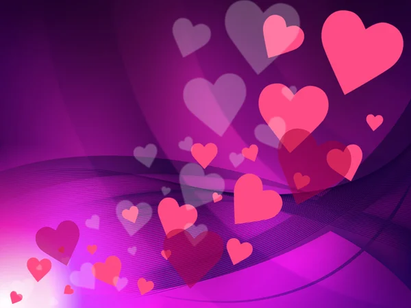 Hearts Background Means Valentine Day And Affection — Stock Photo, Image