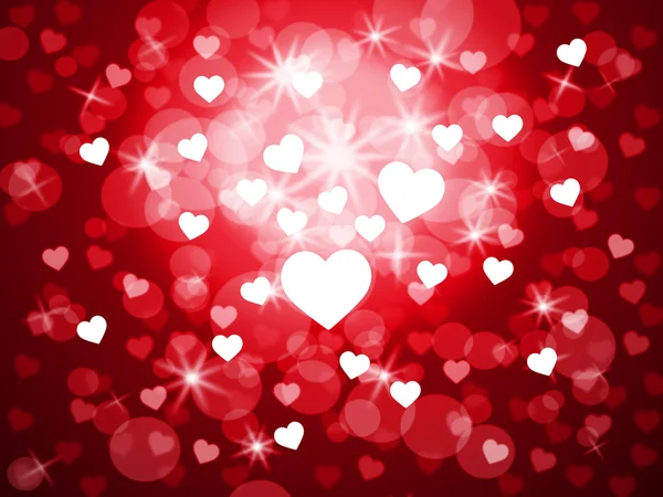 Hintergrund Herz zeigt Valentinstag und Hintergrund an — Stockfoto