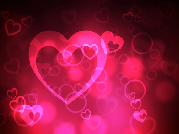 Fondo del Corazón Representa Día de San Valentín y Fondo — Foto de Stock