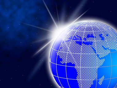 Dünya küre küresel Küreselleşme gösterir ve dünyevi