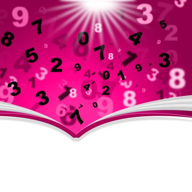 boş alan ve kitap matematik sayıları gösterir