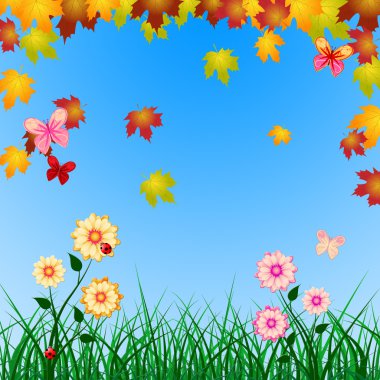 Tasarım arka planlar ve yeşillik peyzaj tasarlamak gösterir