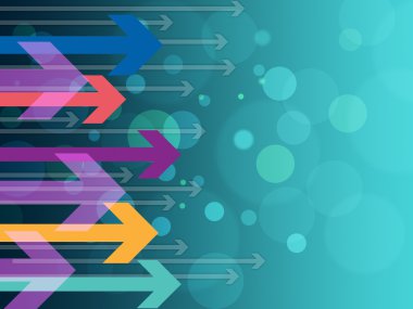 Tasarım arka plan ve işaret eden oklar boşaltmak anlamına gelir