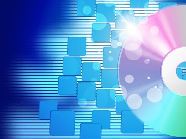 Kompakt disk ve akustik müzik DVD gösterir