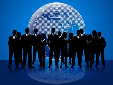 Geschäft Leute bedeutet Zusammenarbeit zu globalisieren und Mitarbeiter