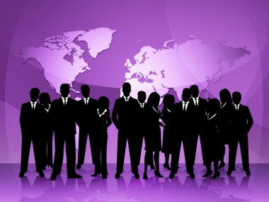 Toplantı ekip çalışması ve profesyonel iş adamları temsil eder