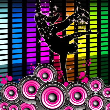 break dans hip hop gösterir ve dans