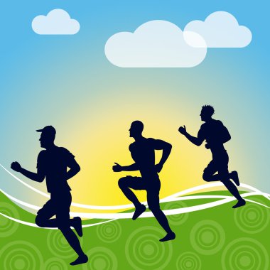 Koşu egzersiz Get Fit ve Fitness temsil eder