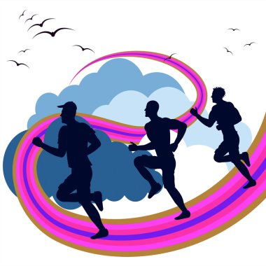 Exercise Jogging Means Get Fit And Running clipart