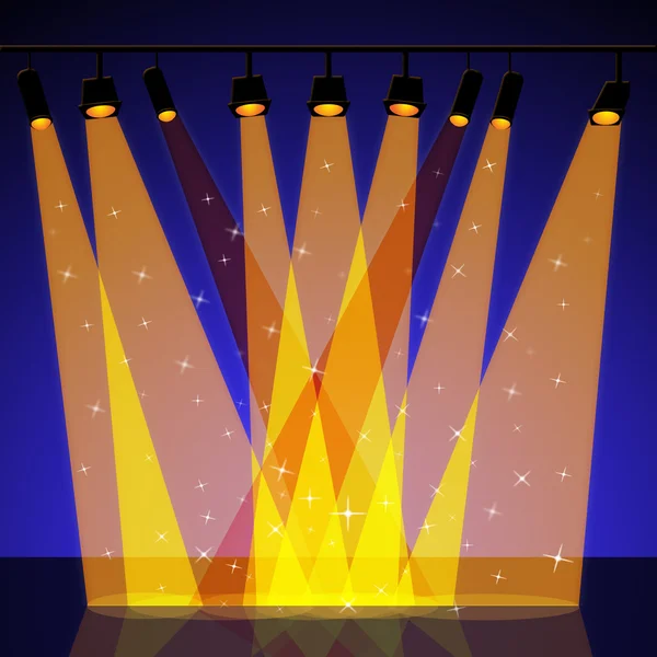 Spotlight Background Represents Floodlight Backdrop And Entertainment — Stock Photo, Image