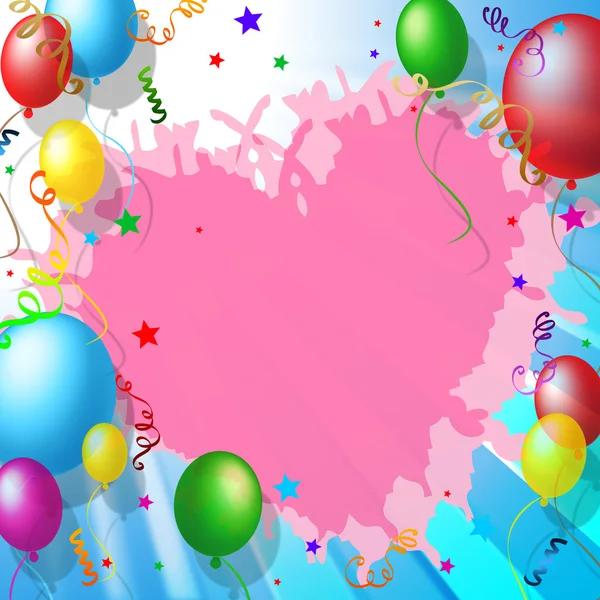 Повітряні кульки Серце показує День Святого Валентина і Букет — стокове фото