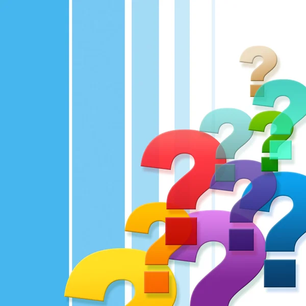 Question Marks Represents Frequently Asked Questions And Asking — Stock Photo, Image