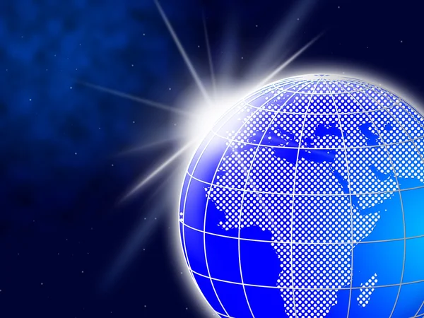 World Globe Indicates Global Globalization And Worldly — Stock Photo, Image