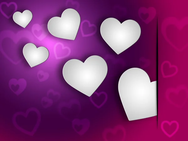 Background Hearts Shows Valentines Day And Abstract — Stock Photo, Image