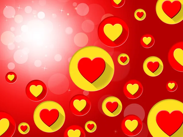 Copyspace Hearts Means Valentines Day And Affection — Stock Photo, Image