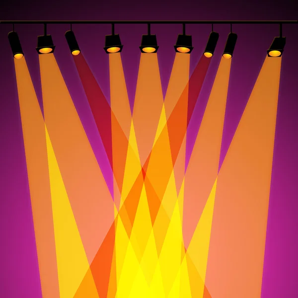 El proyector de fondo representa luces de escenario y abstracto — Foto de Stock