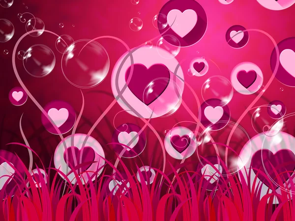 Background Landscape Shows Valentine Day And Affection — Stock Photo, Image