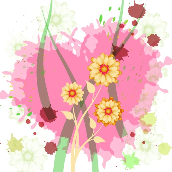 Coração Floral mostra Dia dos Namorados e florescendo — Fotografia de Stock