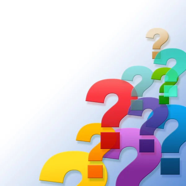 Question Marks Represents Frequently Asked Questions And Answer — Stock Photo, Image