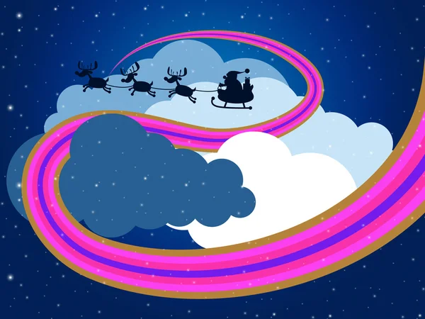 Moln himlen representerar jultomten och christmastime — Stockfoto