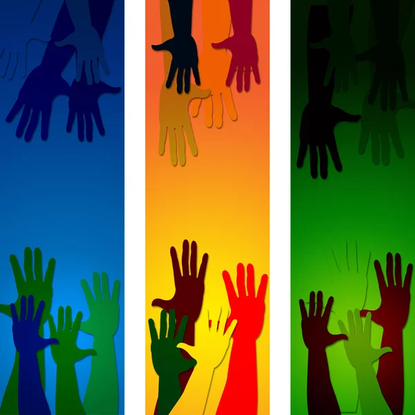 Hands Background Shows Empty Space And Arm — Stock Photo, Image