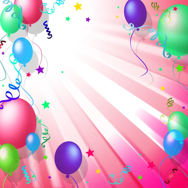 Luftballons Hintergrund zeigt Leerraum und Hintergrund — Stockfoto
