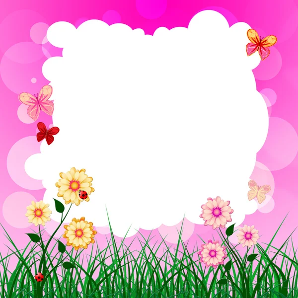 Blommig copyspace visar blommor kronblad och blommor — Stockfoto