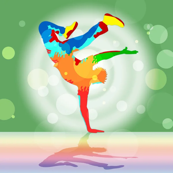 Break Dancing Representa Música Disco y Danza — Foto de Stock