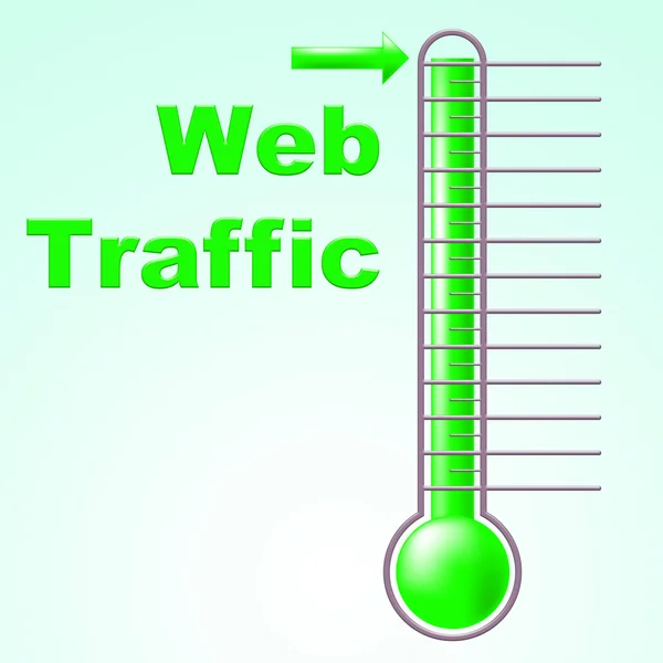 Web Traffic Shows Fahrenheit Thermometer And Celsius